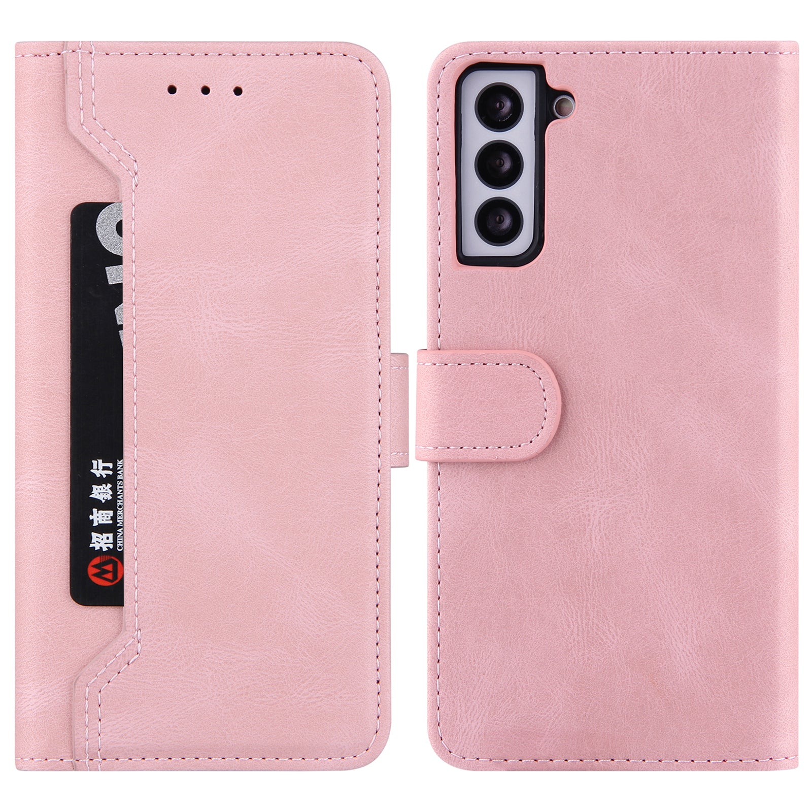 Stitching Wallet Phone Cover for Samsung Galaxy S23 PU Leather Outer Card Holder Phone Stand Case Stitching Wallet Phone Cover for Samsung Galaxy S23 PU Leather Outer Card Holder Phone Stand Case